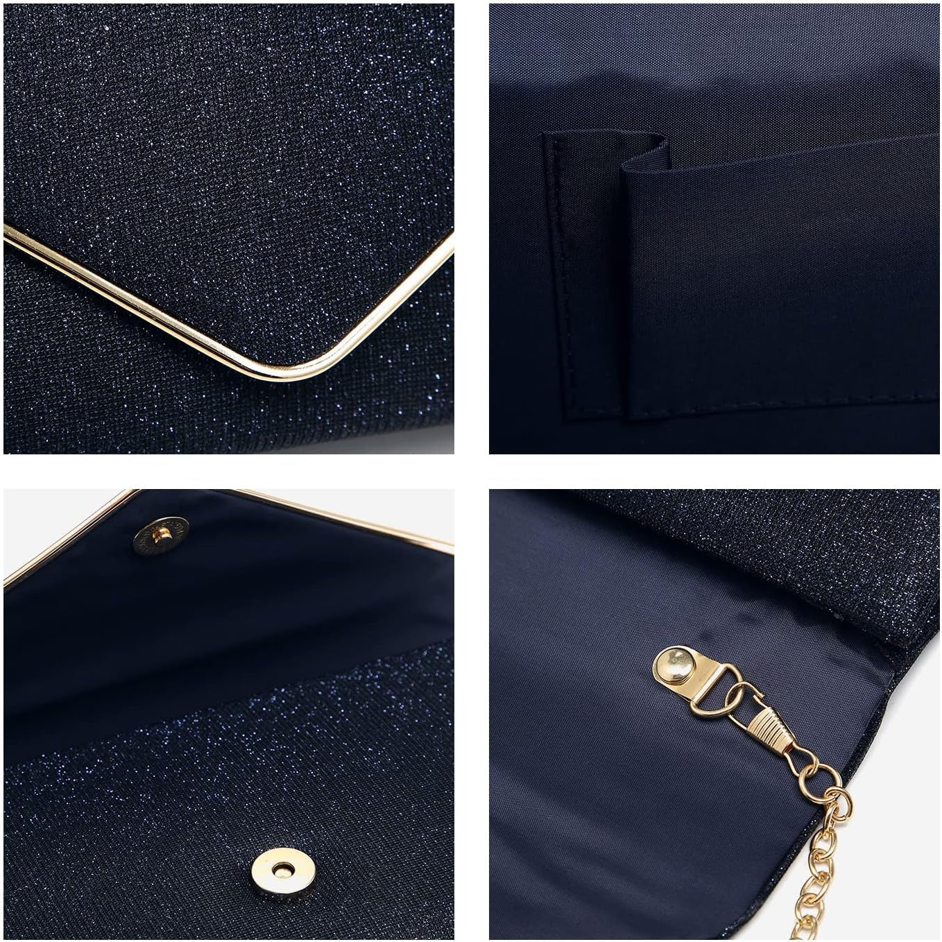 Women Glistening Clutches Handbags Evening Bags Wedding Purses Cocktail Prom Party Clutches