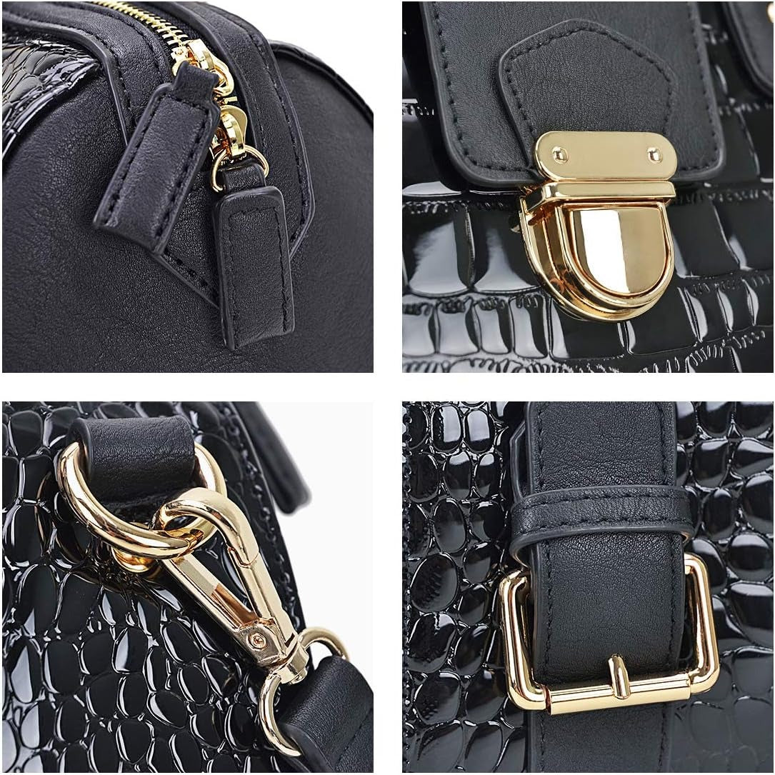 Women Barrel Handbags Fashion Satchel Bags Top Handle Shoulder Purses Vegan Leather Work Tote