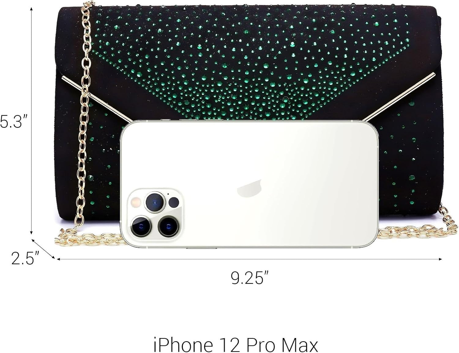 Women Rhinestone Evening Bag Faux Suede Clutch Formal Party Sparkly Purses Cocktail Wedding Handbag