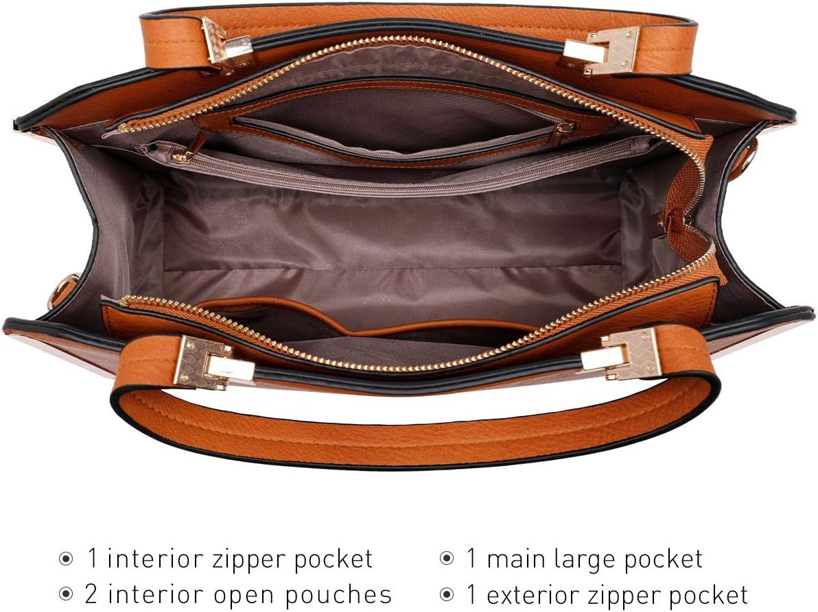 Women Purses and Handbags Top Handle Satchel Bags Large Shoulder Work Bag Tote with Wallet