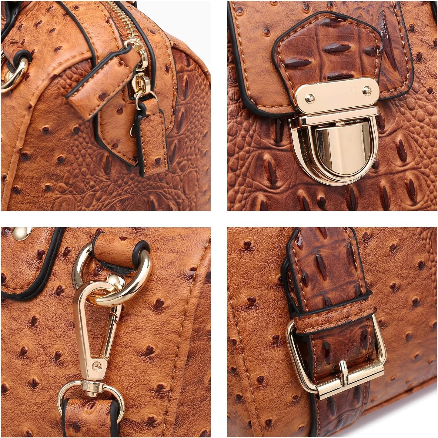 Women Barrel Handbags Fashion Satchel Bags Top Handle Shoulder Purses Vegan Leather Work Tote