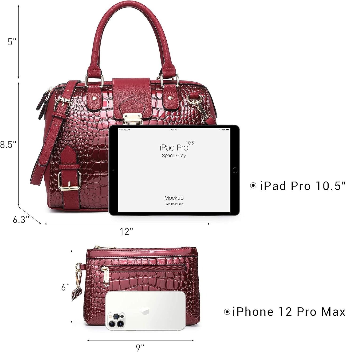 Women Barrel Handbags Fashion Satchel Bags Top Handle Shoulder Purses Vegan Leather Work Tote