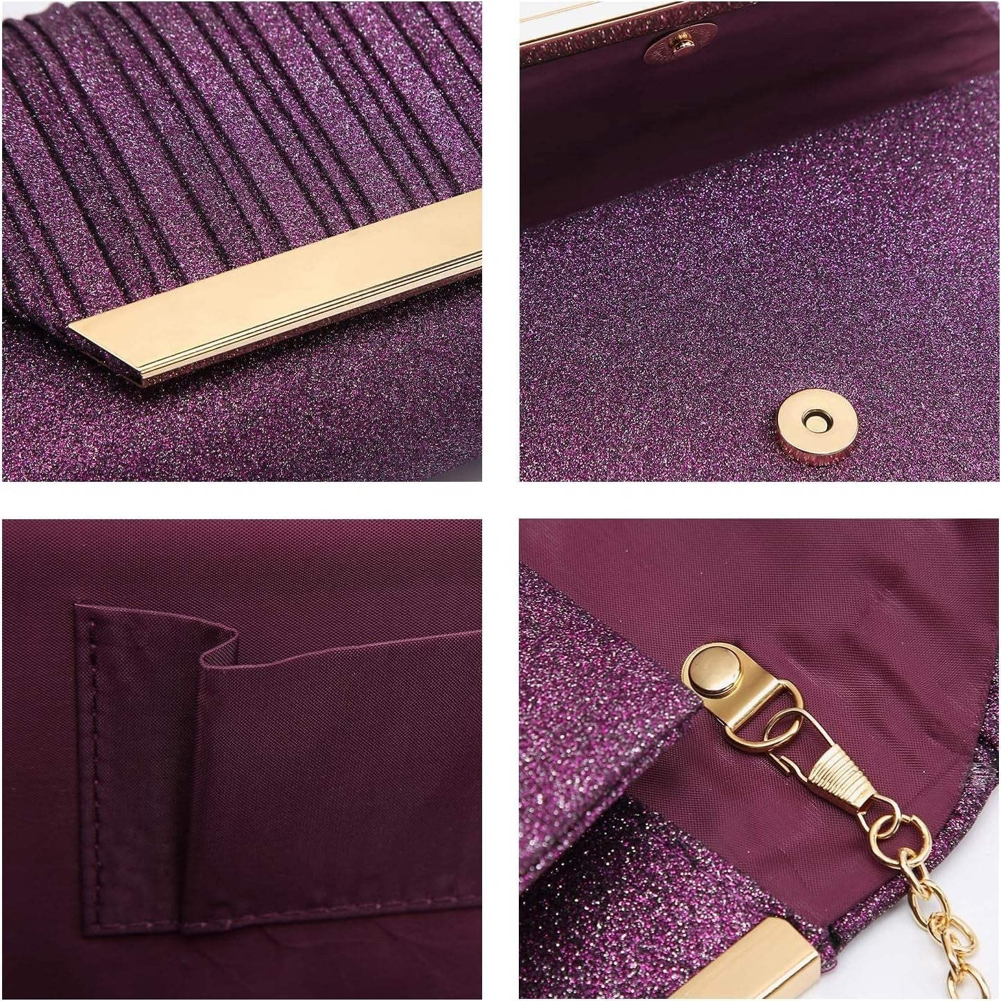 Women Evening Bags Wedding Purses Handbags Party Clutches Cocktail Prom Formal Clutch with Glitter Rhinestones