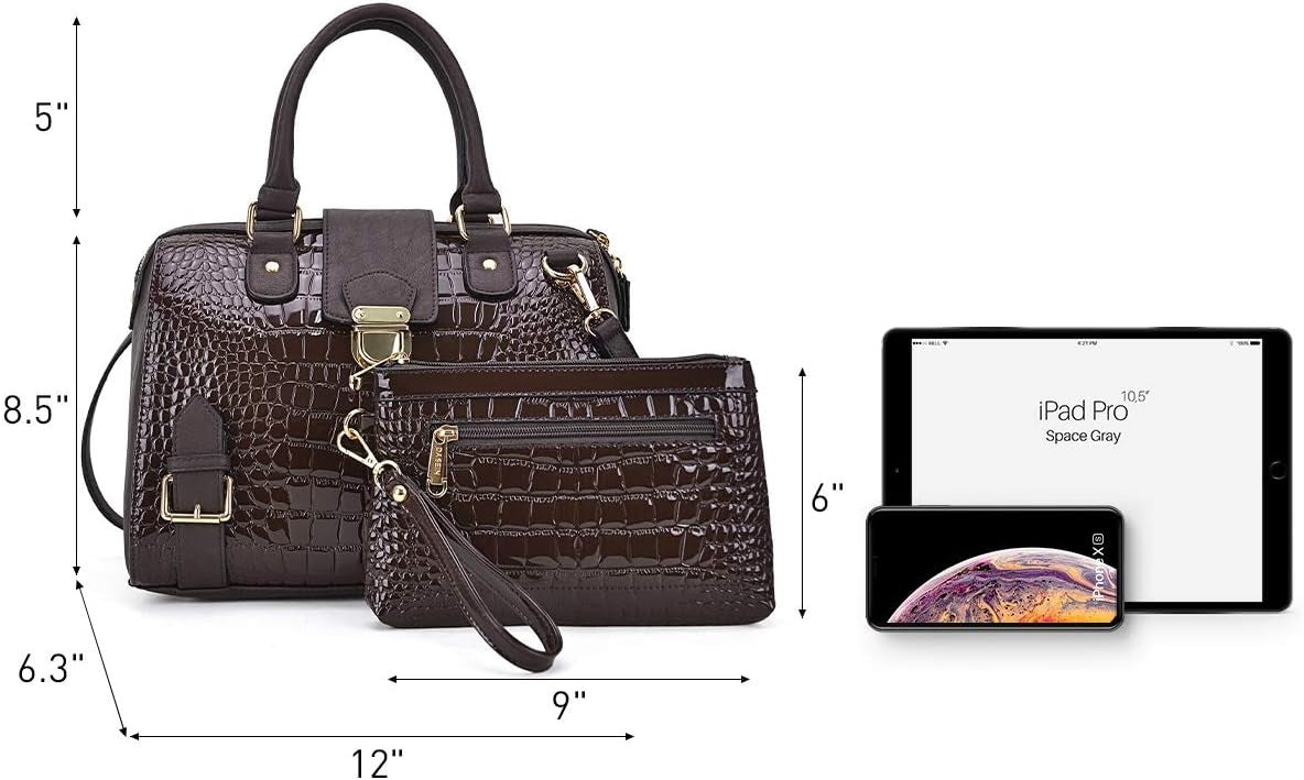 Women Barrel Handbags Fashion Satchel Bags Top Handle Shoulder Purses Vegan Leather Work Tote
