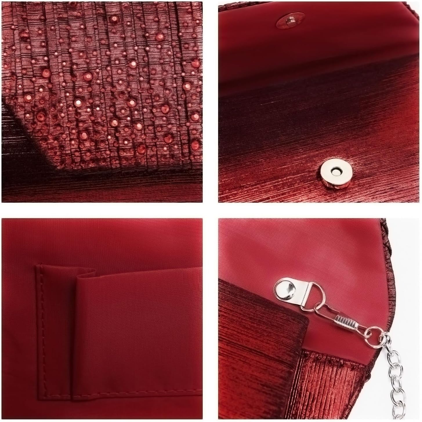 Women Evening Bags Wedding Purses Handbags Party Clutches Cocktail Prom Formal Clutch with Glitter Rhinestones
