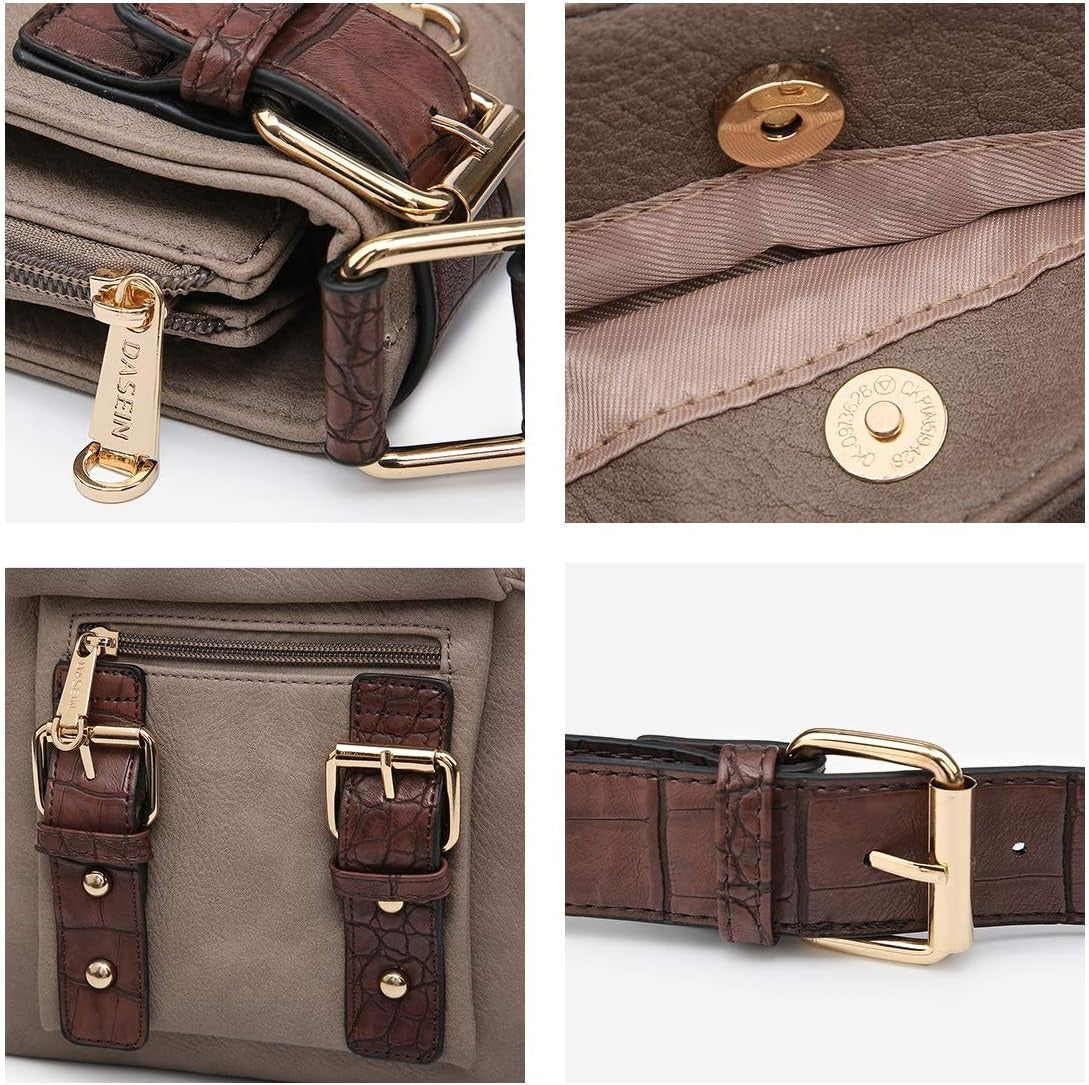 Women Lightweight Crossbody Bags Soft Vegan Leather Messenger Bag Shoulder Bag Travel Purse