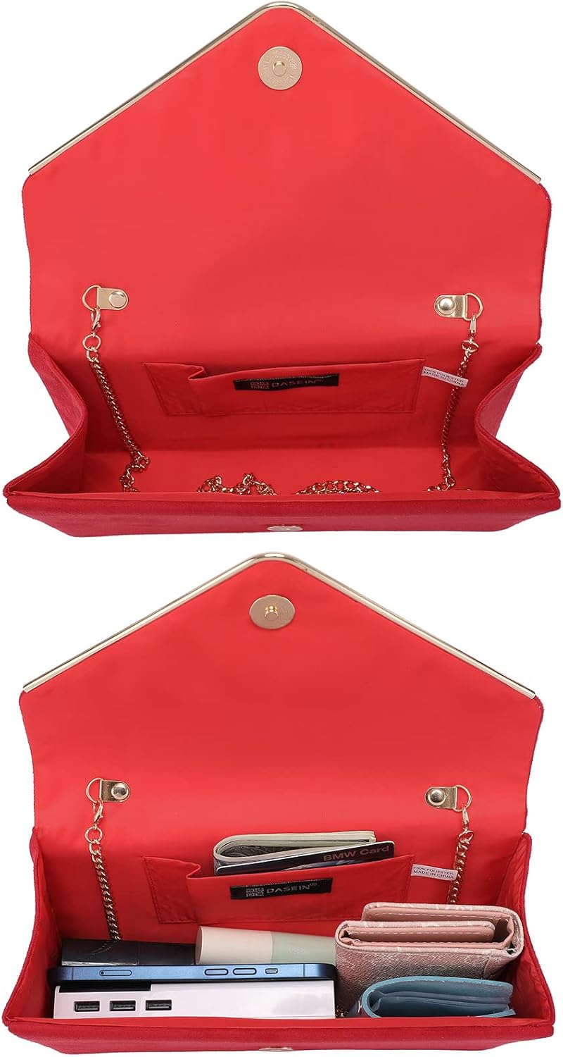Women Faux Suede Evening Clutch Bags Formal Party Clutches Wedding Purses Cocktail Prom Clutches