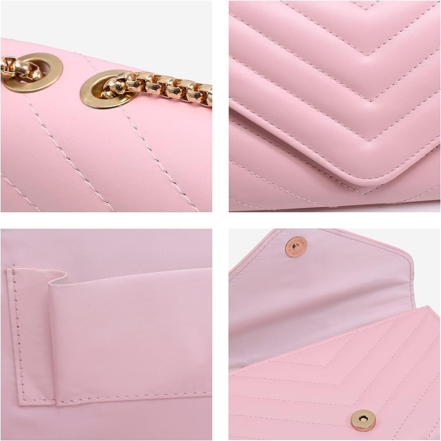 Women Small Quilted Crossbody Bags Stylish Designer Evening Bag Clutch Purses and Handbags with Chain Shoulder Strap