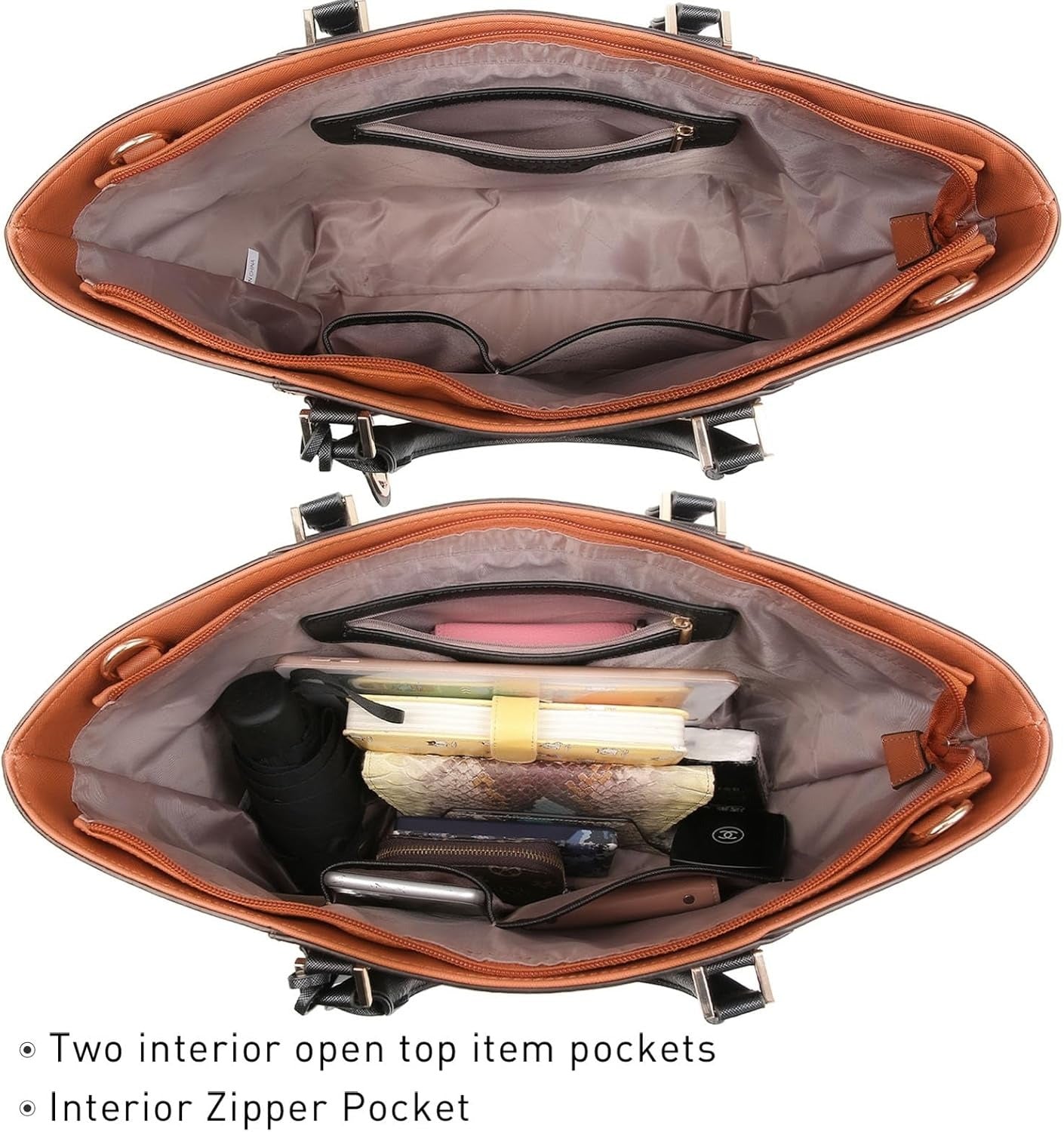 Satchel Purse Handbag for Women Large Shoulder Work Tote Bag With Matching Wallet