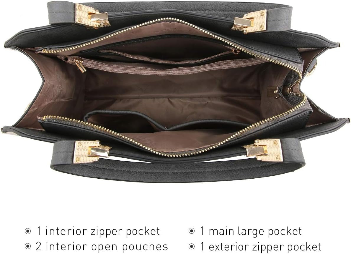 Women Purses and Handbags Top Handle Satchel Bags Large Shoulder Work Bag Tote with Wallet