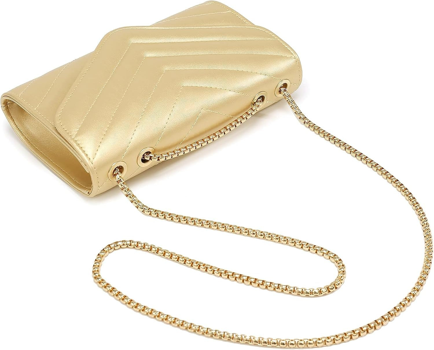 Women Small Quilted Crossbody Bags Stylish Designer Evening Bag Clutch Purses and Handbags with Chain Shoulder Strap