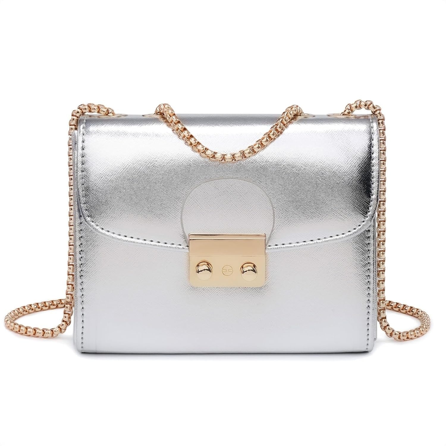 Women Small Crossbody Bag Designer Evening Bag Clutch Purse Handbag for Wedding/Prom/Party with Double Chain Strap | Small, Designer