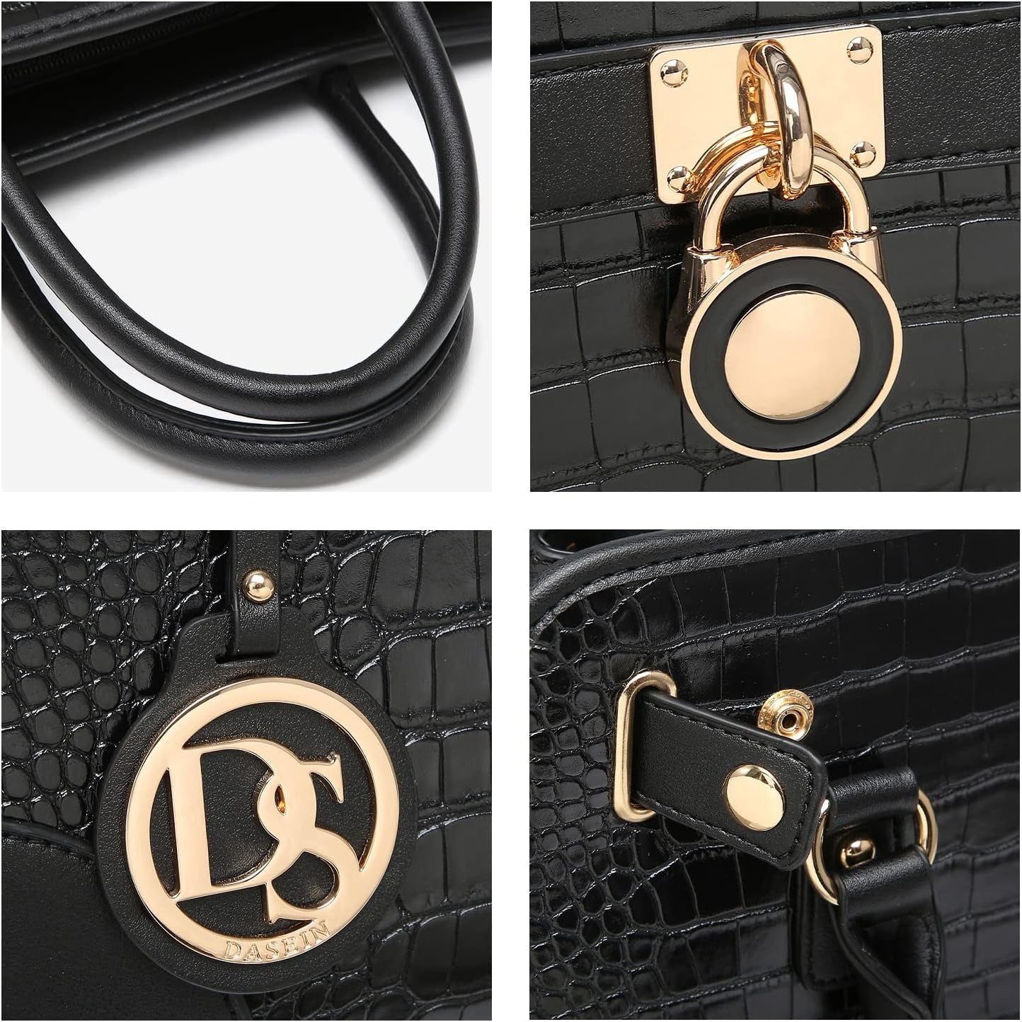 Women Handbags Top Handle Satchel Purse Shoulder Bag Hobo Bag Work Bag Set 2pcs