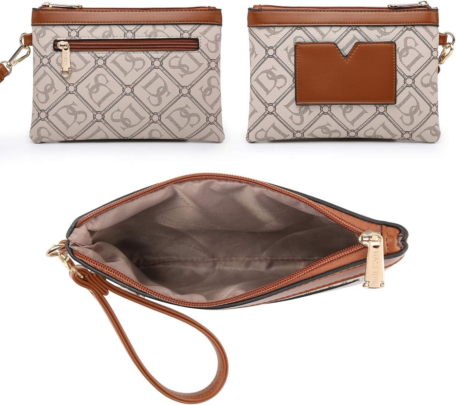 Handbags for Women Purses Monogram Satchel Purse Large Tote Ladies Handbag Shoulder Bags Top Handle Work Bag 2pcs Set