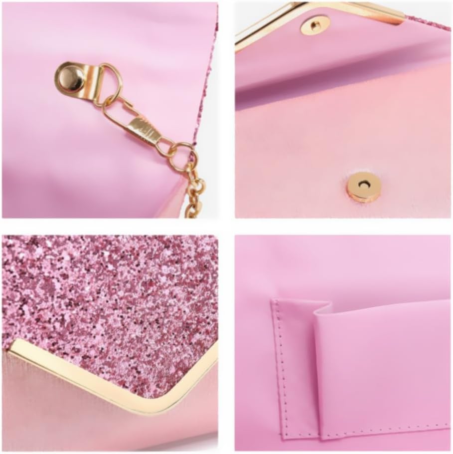 Women Evening Bags Formal Clutch Purses for Wedding Party Prom Handbags with Shoulder Strap and Glitter Flap | Formal, Wedding Party, Prom, with Shoulder Strap, Glitter Flap, Formal