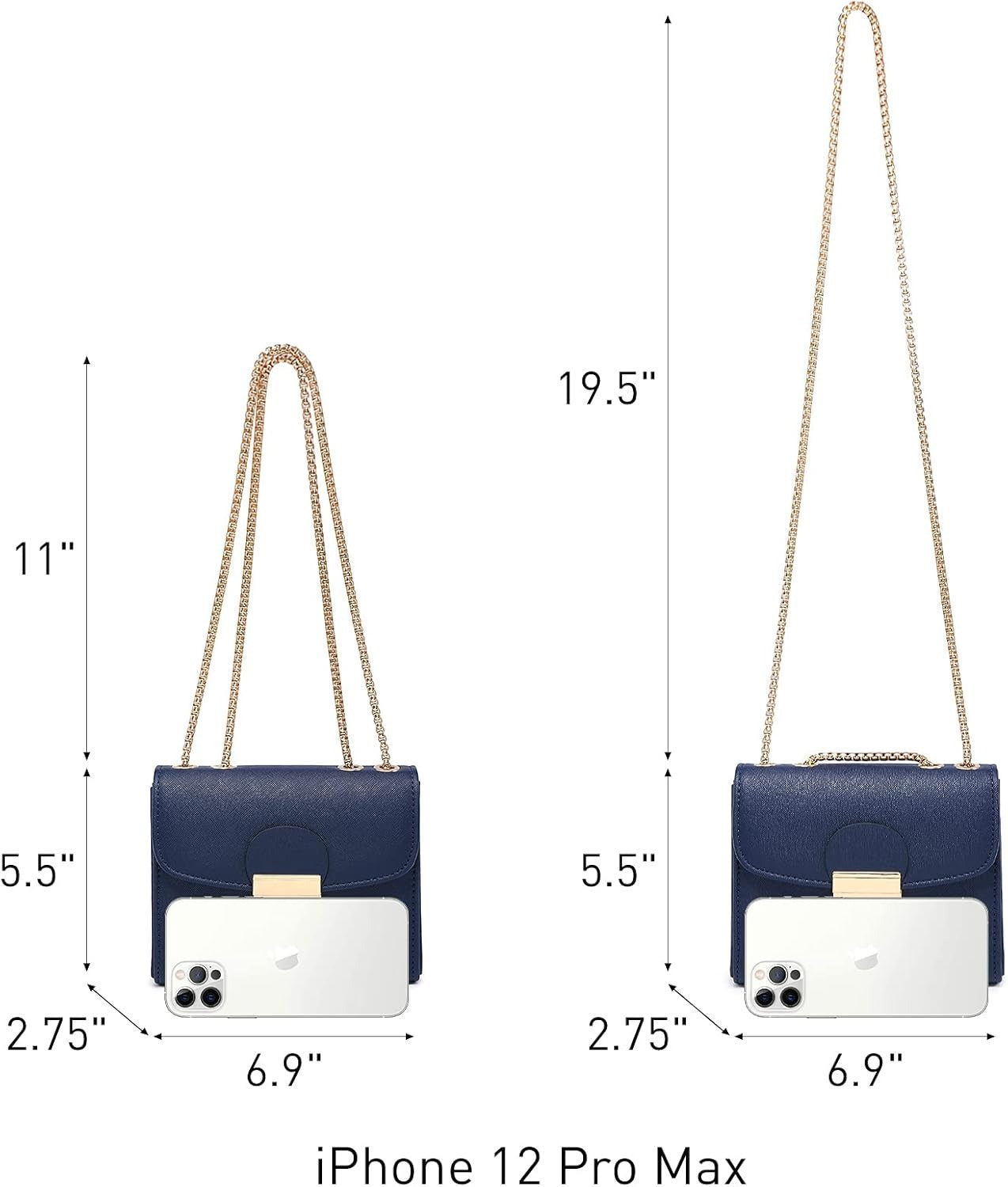Women Small Crossbody Bag Designer Evening Bag Clutch Purse Handbag for Wedding/Prom/Party with Double Chain Strap | Small, Designer