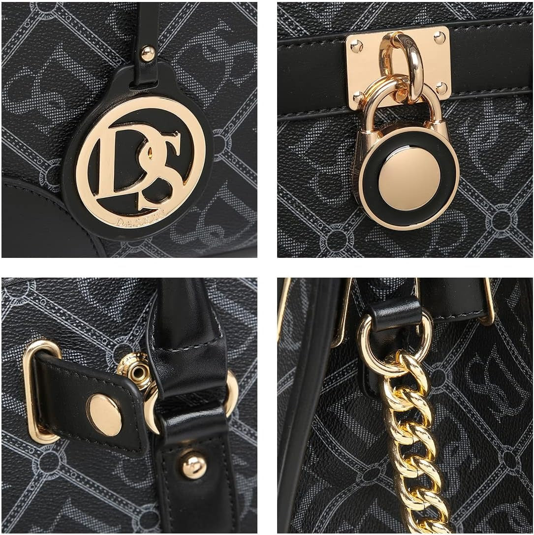 Women Handbags Top Handle Satchel Purse Shoulder Bag Hobo Bag Work Bag Set 2pcs