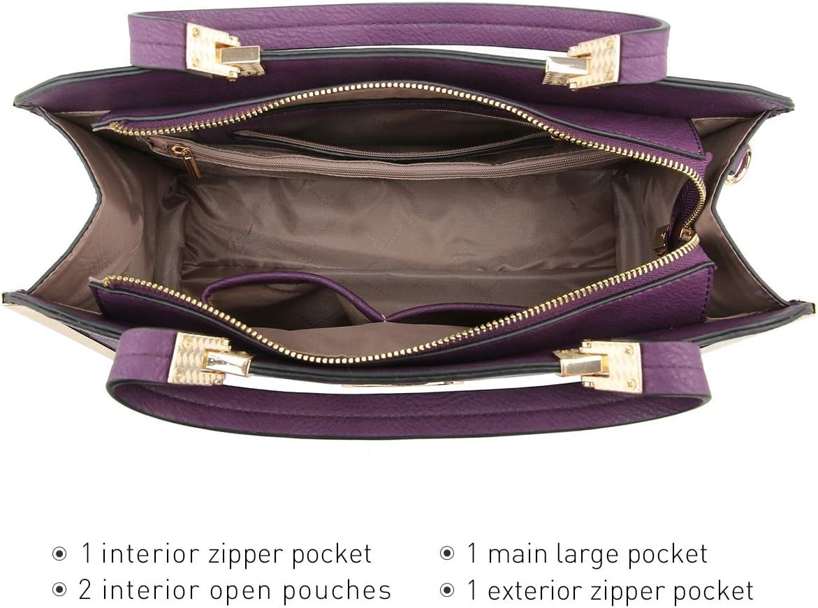 Women Purses and Handbags Top Handle Satchel Bags Large Shoulder Work Bag Tote with Wallet