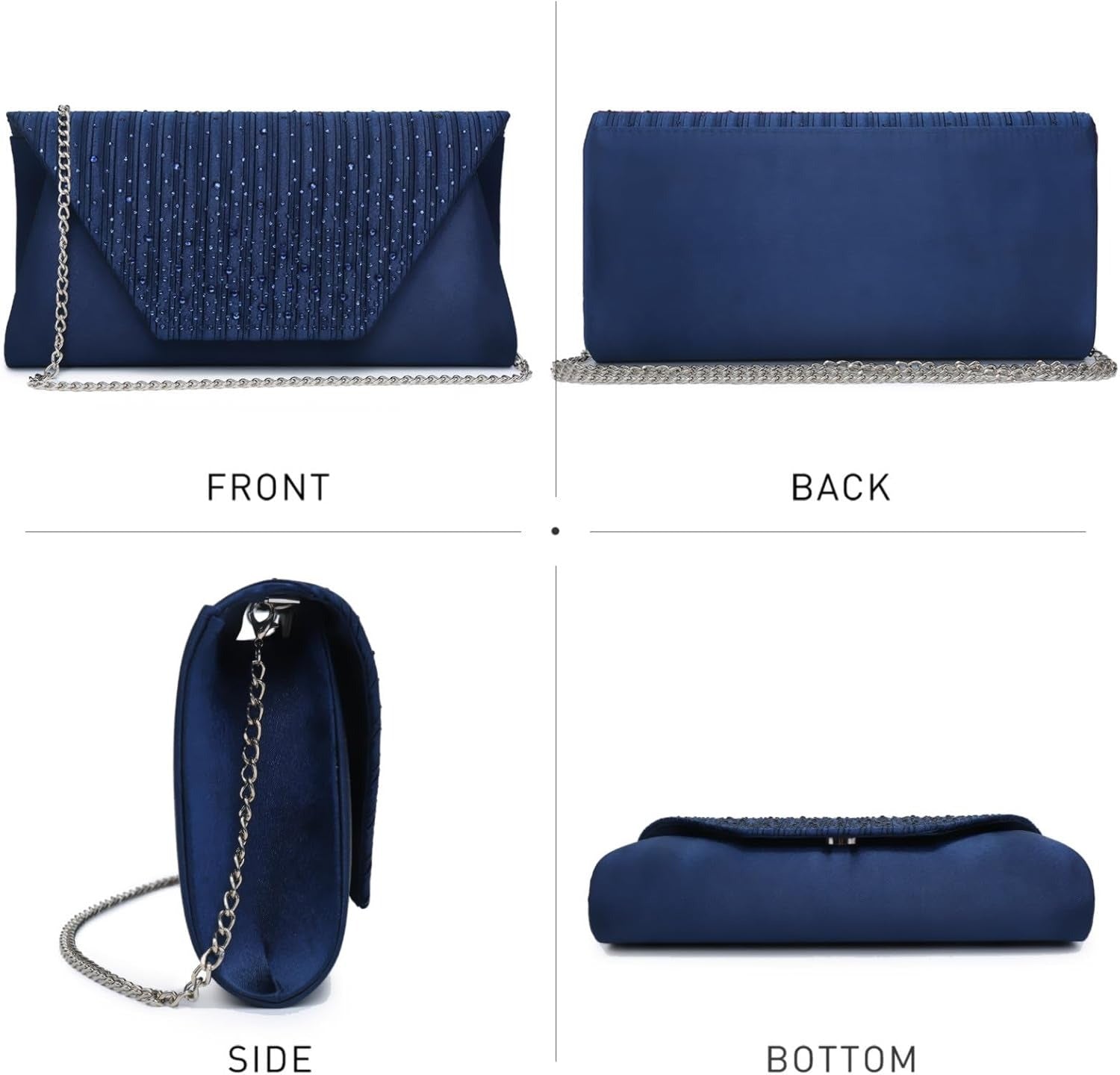 Women Evening Bags Wedding Purses Handbags Party Clutches Cocktail Prom Formal Clutch with Glitter Rhinestones