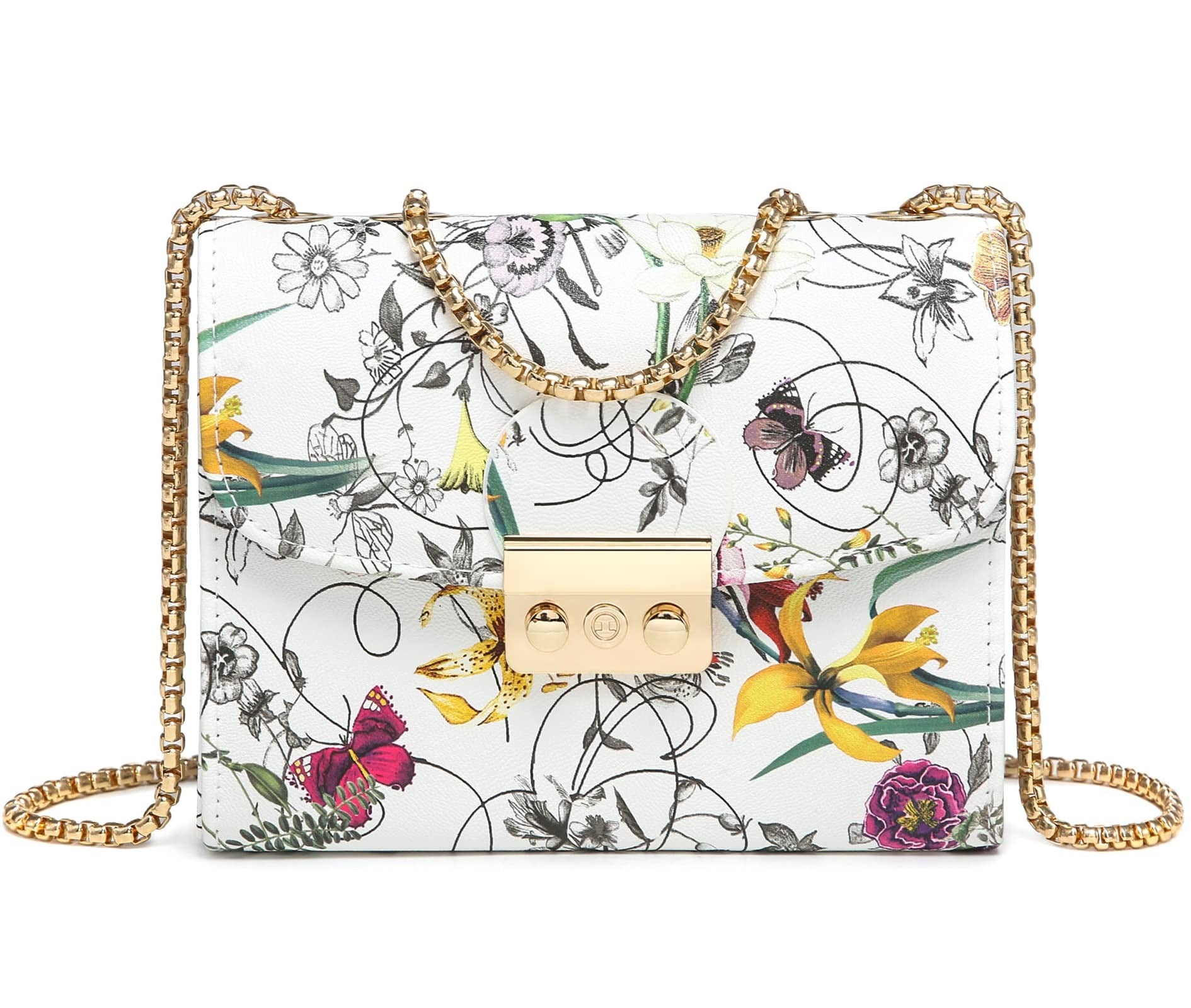 Women Small Crossbody Bag Designer Evening Bag Clutch Purse Handbag for Wedding/Prom/Party with Double Chain Strap | Small, Designer