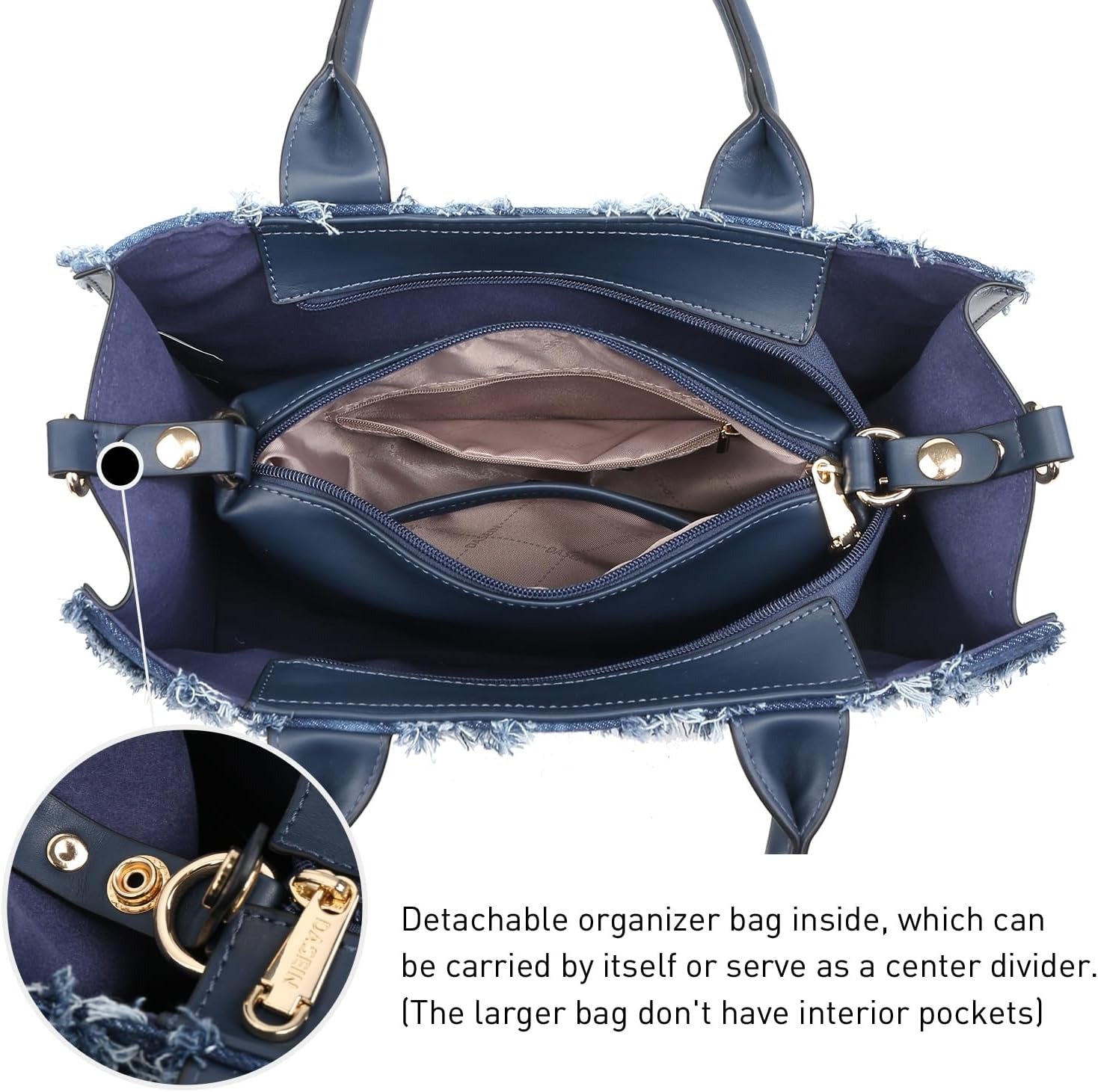 Denim Purses Handbags for Women Tote Wallet Set Top Handle Satchel Shoulder Hobo Bag