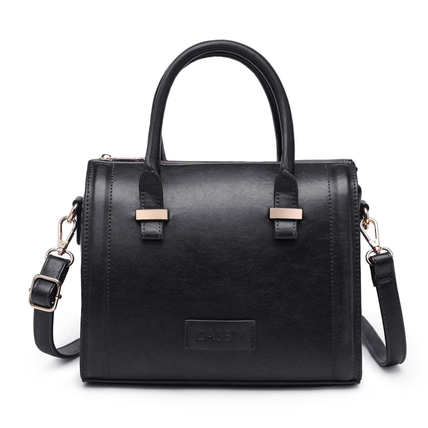 Shiny Patent Faux Leather Handbags Barrel Top Handle Purse Satchel Bag Shoulder Bag for Women