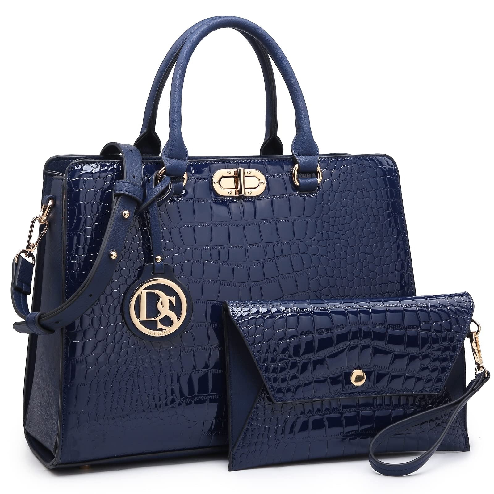 Women Handbags Purses Ladies Work Purse Satchel Tote Top Handle Shoulder Bags with Matching Clutch