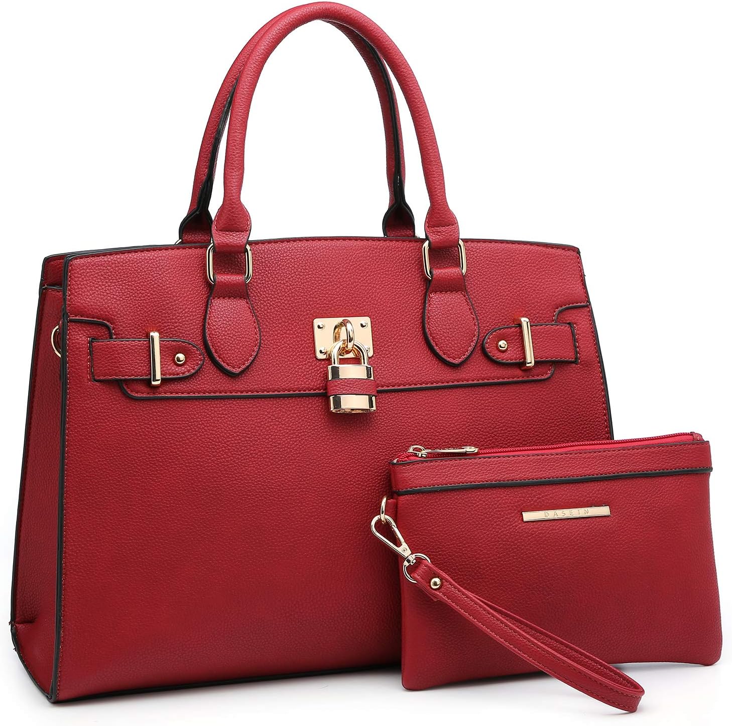 Women Handbags and Purses Ladies Shoulder Bag Top Handle Satchel Tote Work Bag with Matching Clutch