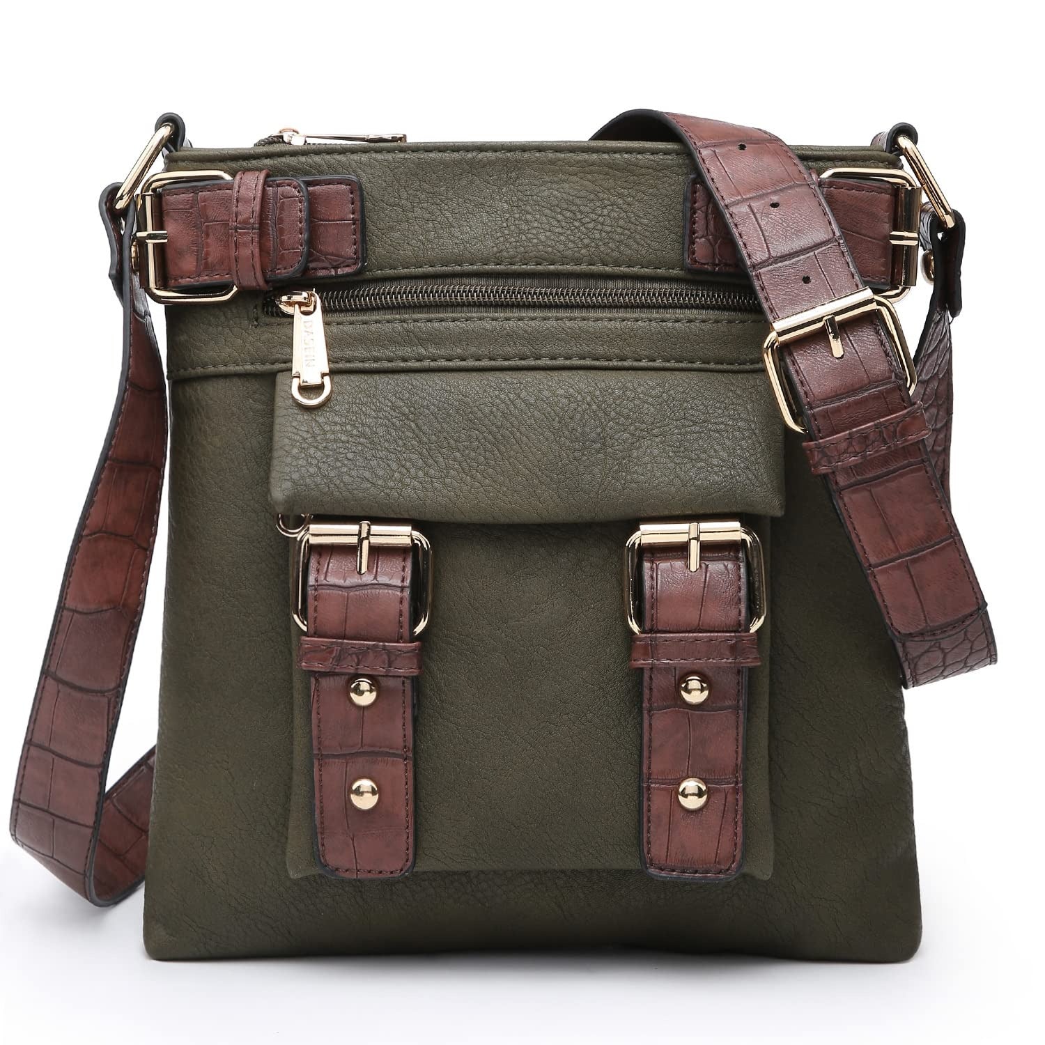Women Lightweight Crossbody Bags Soft Vegan Leather Messenger Bag Shoulder Bag Travel Purse