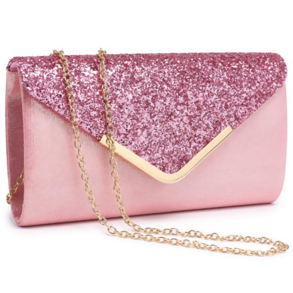 Women Evening Bags Formal Clutch Purses for Wedding Party Prom Handbags with Shoulder Strap and Glitter Flap | Formal, Wedding Party, Prom, with Shoulder Strap, Glitter Flap, Formal