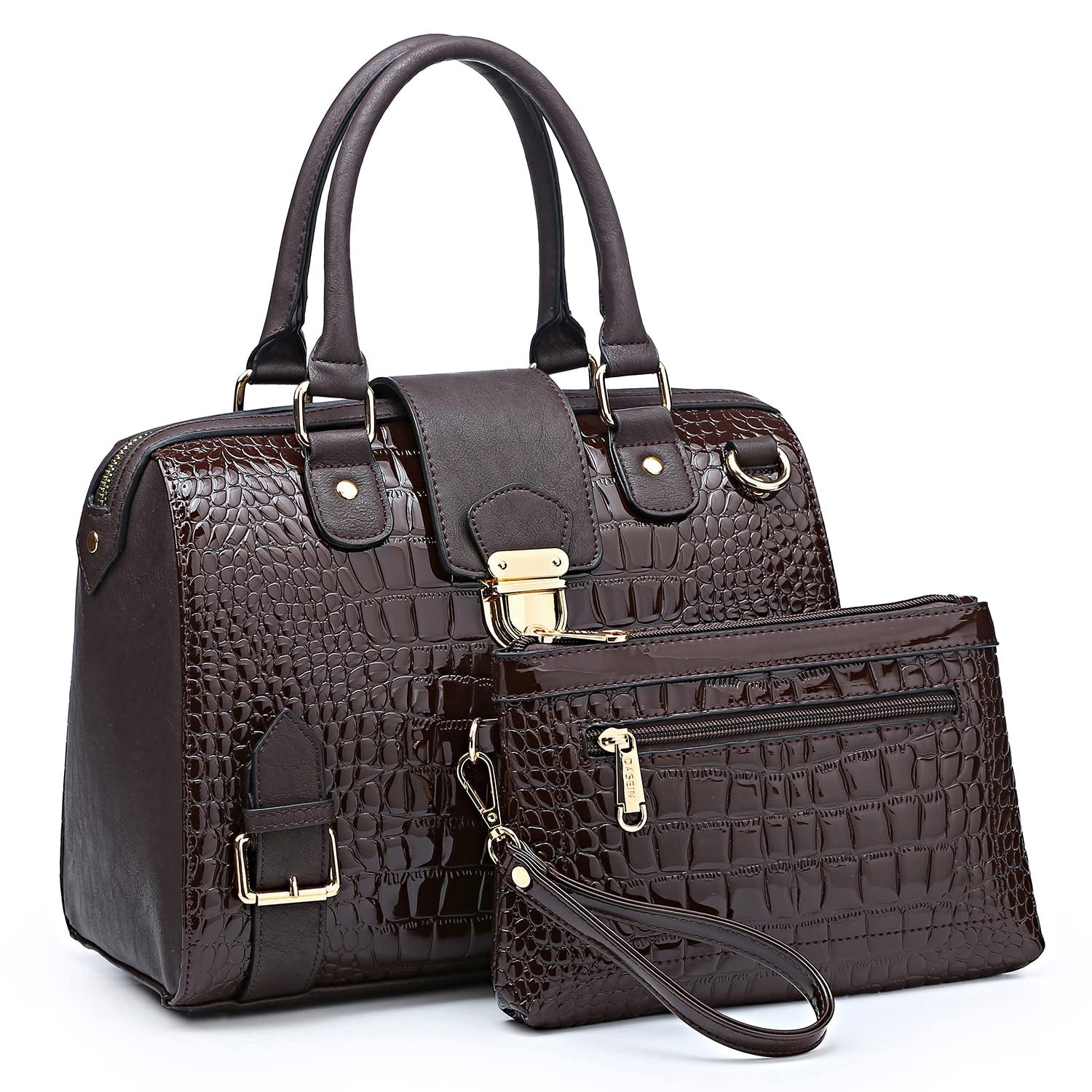 Women Barrel Handbags Fashion Satchel Bags Top Handle Shoulder Purses Vegan Leather Work Tote