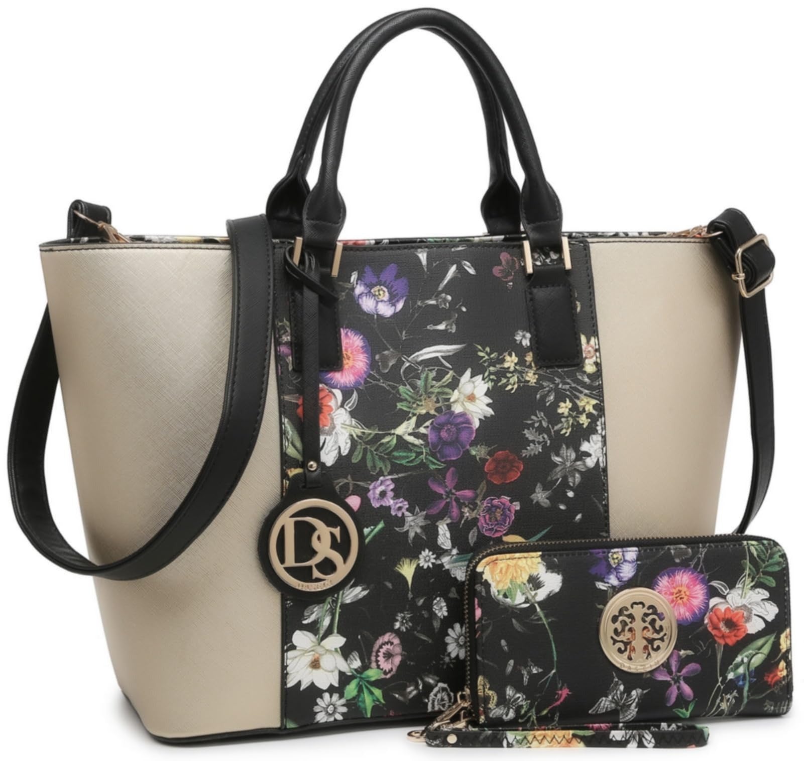 Satchel Purse Handbag for Women Large Shoulder Work Tote Bag With Matching Wallet