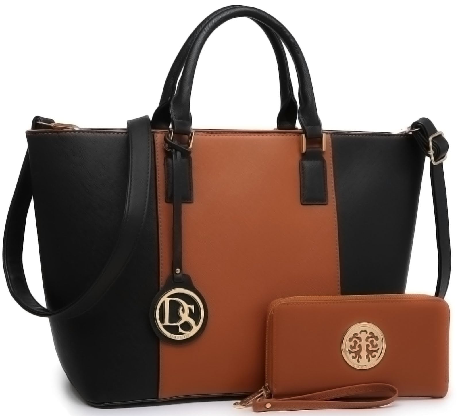 Satchel Purse Handbag for Women Large Shoulder Work Tote Bag With Matching Wallet