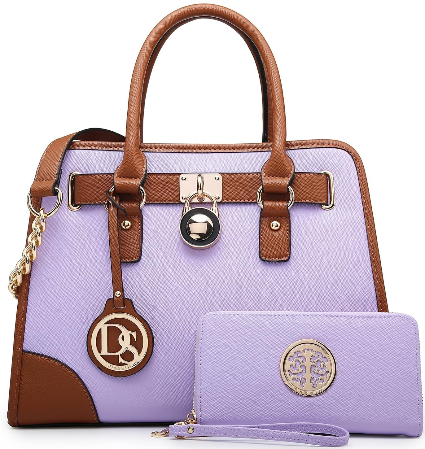 Women Handbags Top Handle Satchel Purse Shoulder Bag Hobo Bag Work Bag Set 2pcs
